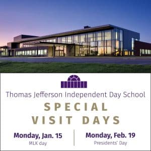 Public Invited to Thomas Jefferson Independent Day School Special Visit Days
